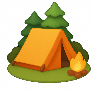 Camping Icon für das Übernachten im Zelt beim FRB Adventure Camp
